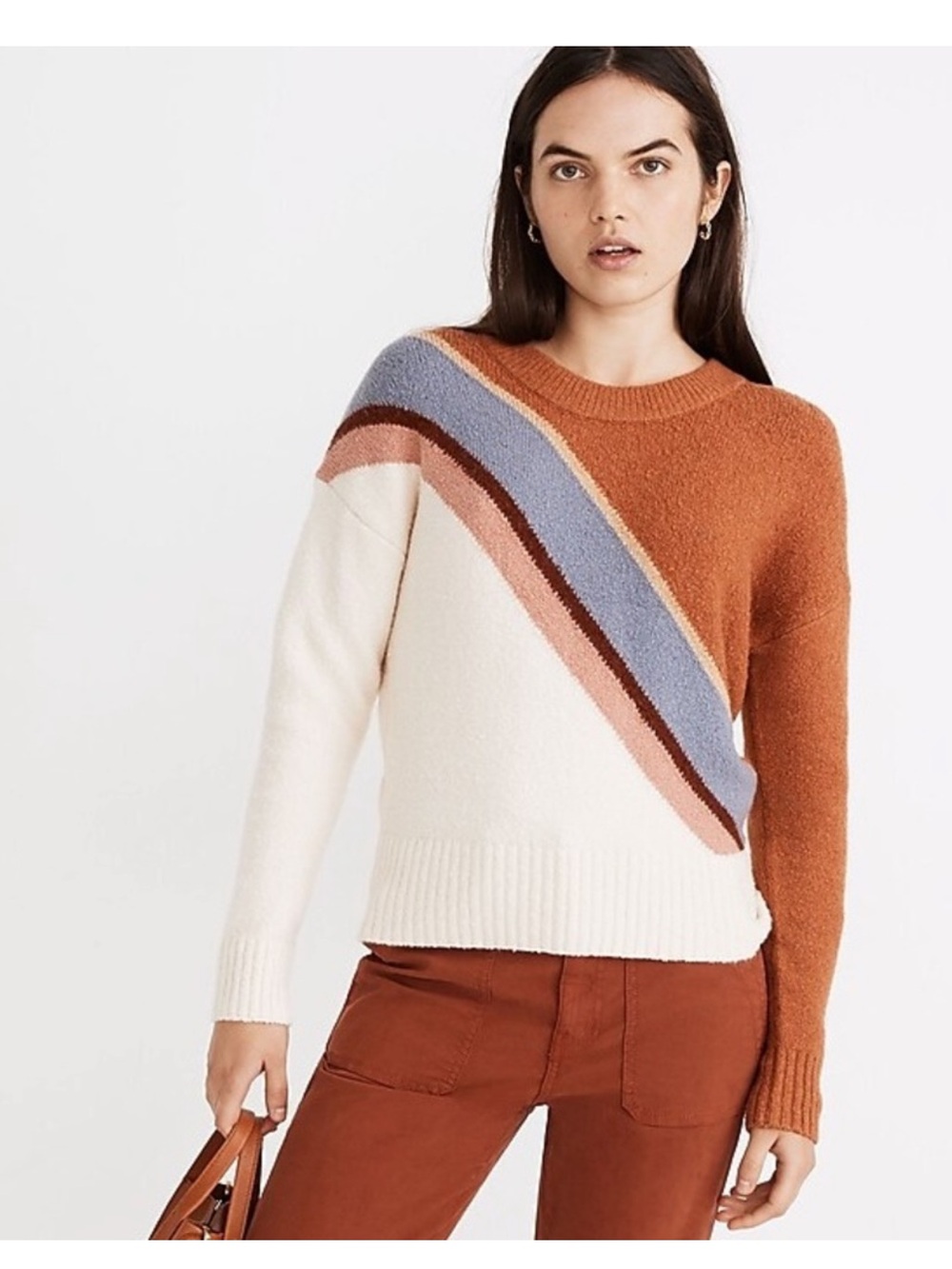 Madewell Lyford Stripe Crewneck Sweater - size XS